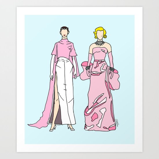 Pretty in PINK it like Audrey and Marilyn Art Print