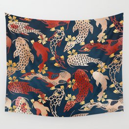 Kyoto Koi Pattern Wall Tapestry