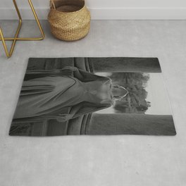 In another time and space female portrait black and white photograph / art photography Rug | Roman, Curated, Fashion, Girlsrule, Photo, Sexy, Beautiful, Woman, Body, Glamour 