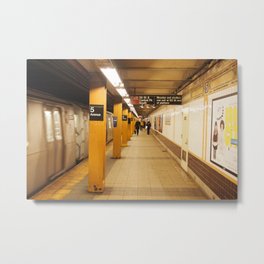 5th ave Metal Print | Subway, Photo, Underground, 5Thave, Digital, Newyork, Train, Commute, Color, Orange 