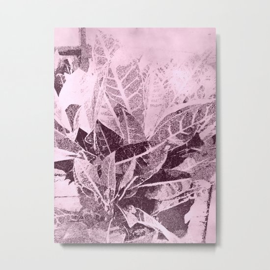 Foliage in Blush Pink Metal Print