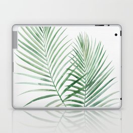 Twin Tropical Palm Fronds - Emerald Green Laptop Skin