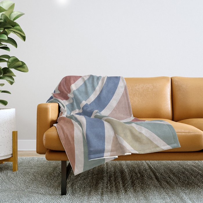 Abstract Stripes LV Throw Blanket by colour poems
