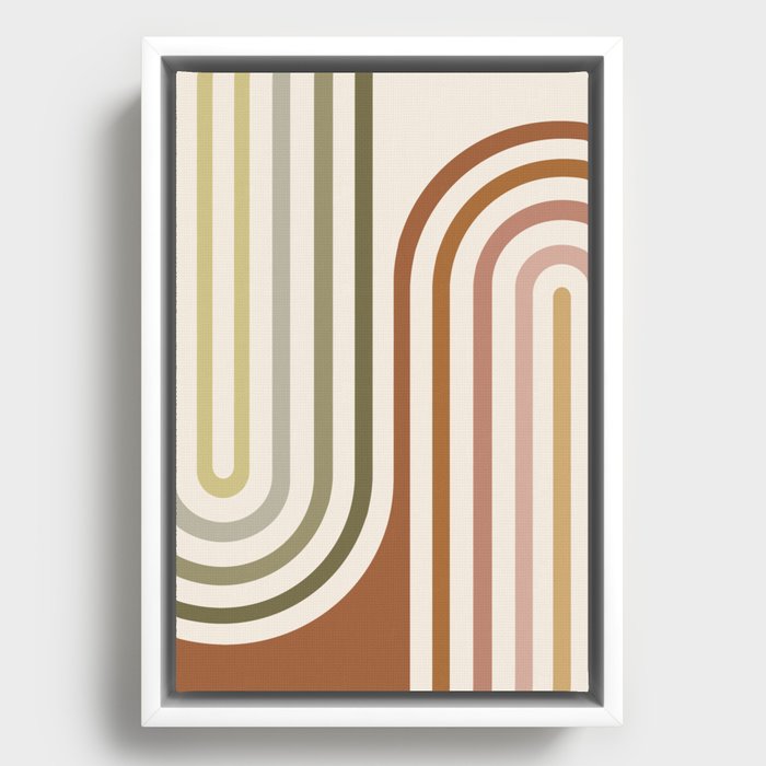 Bold Curvature Stripes I Framed Canvas