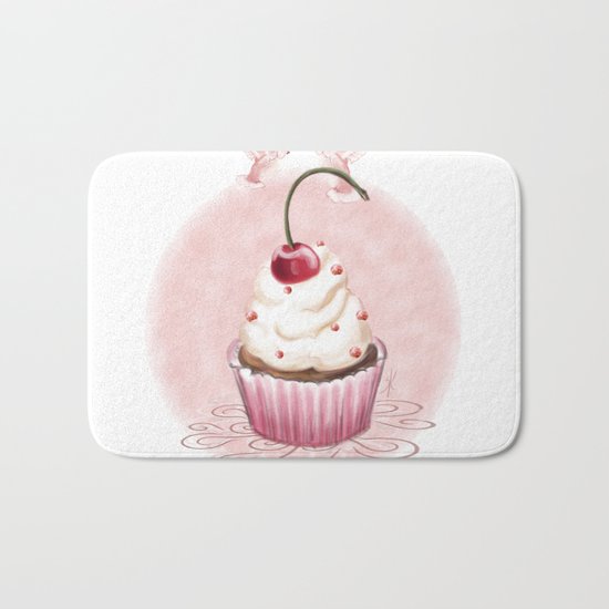 Cherry Cupcake Bath Mat