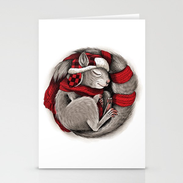Snuggle Squirrel Stationery Cards