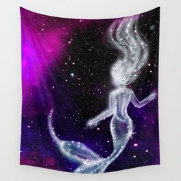 Space Mermaid Wall Tapestry