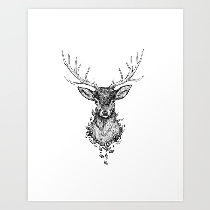 Plant Deer Art Print