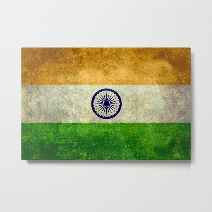 Flag of India - grungy retro style Metal Print