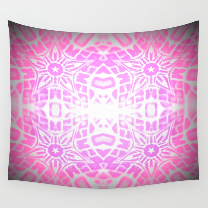 Pink Stars Wall Tapestry