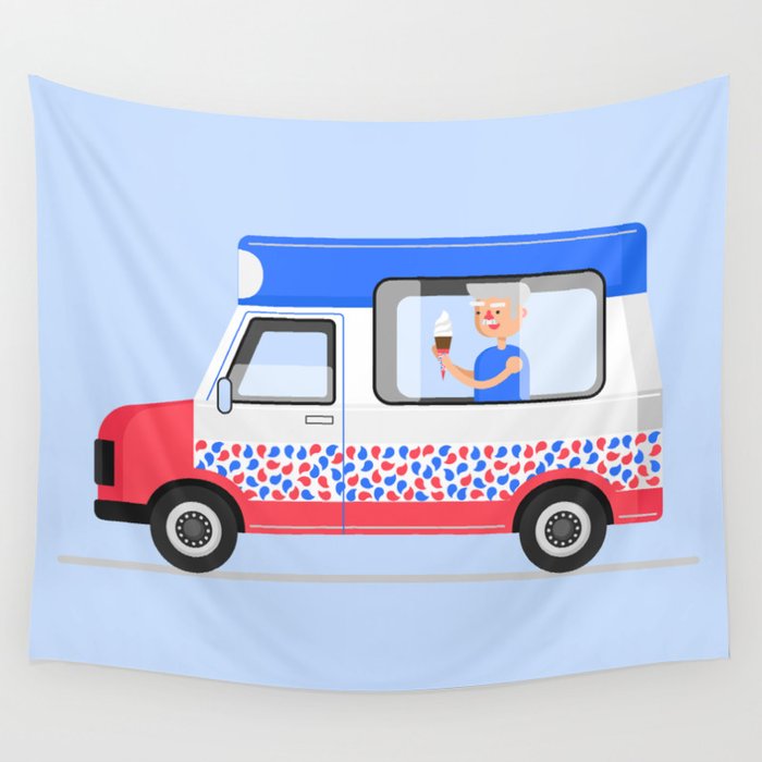 Ice-cream Truck Wall Tapestry