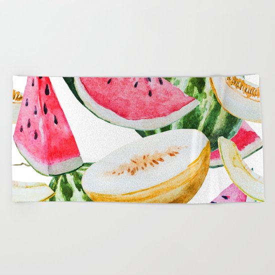 Melon Pattern 01 Beach Towel