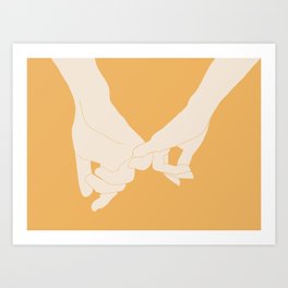 Holding hands 3 Art Print