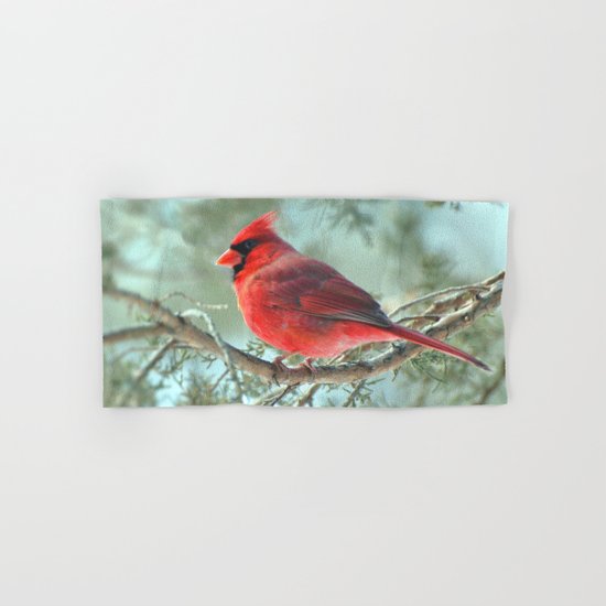 Dreamy Morning (Northern Cardinal) Hand & Bath Towel