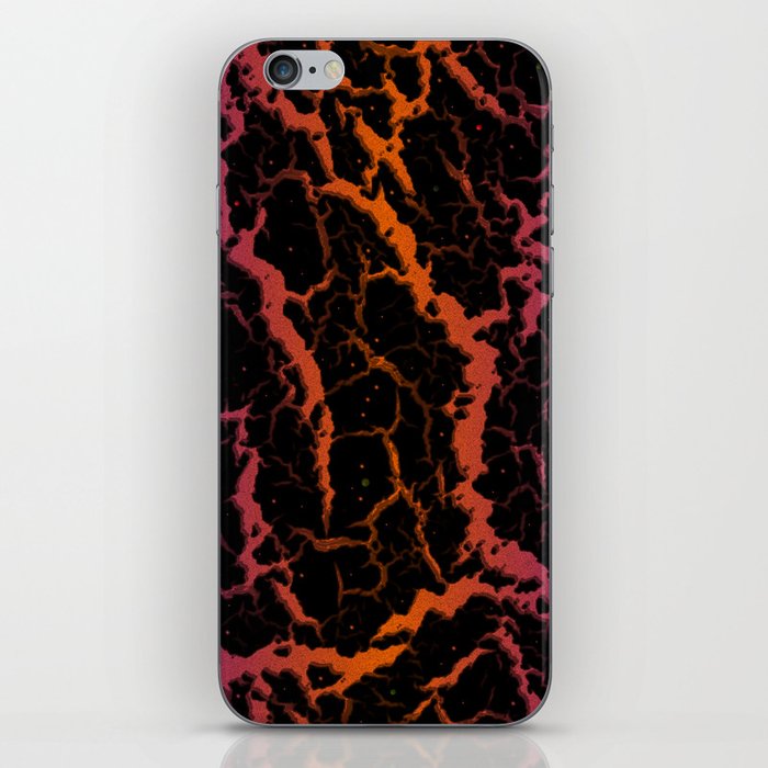 Cracked Space Lava - Purple/Orange iPhone Skin