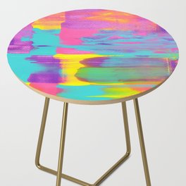 Neon Sunset Paint Smear Side Table
