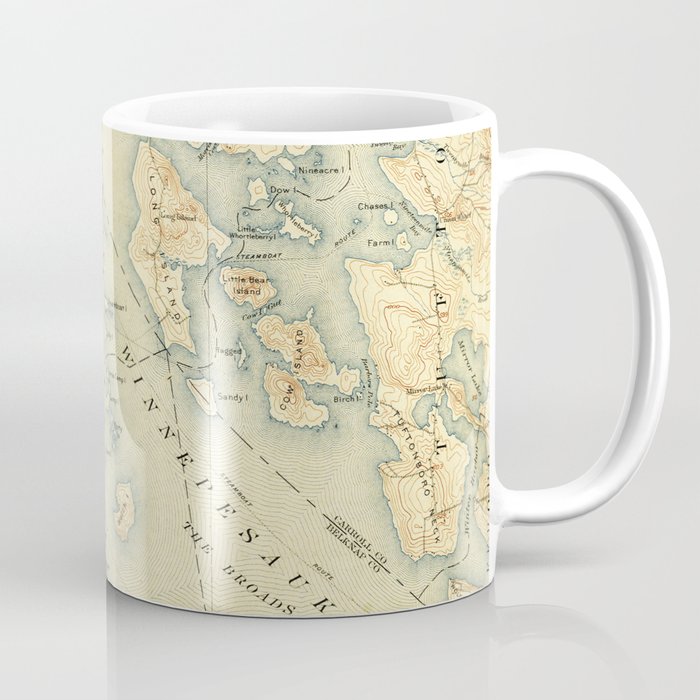 Vintage Map of Lake Winnipesaukee (1907) Coffee Mug