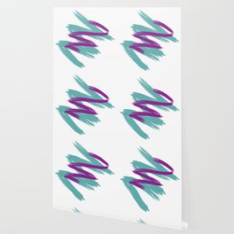 1980s Retro Abstract Pattern Wallpaper