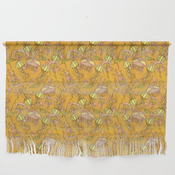 Magical Jellyfish in Yellow! Wall Hanging
