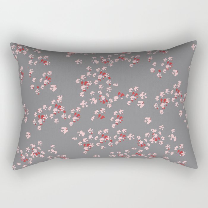 Hana "flower" (gray) Rectangular Pillow