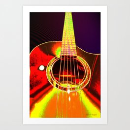Psychedelic Acoustic Gutair Art Print
