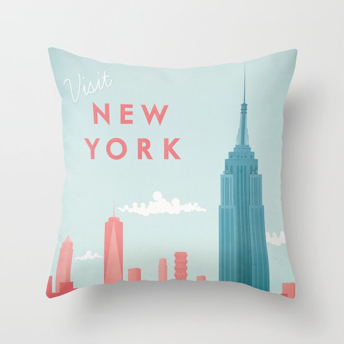 New York New York Throw Pillow