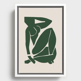 Forest Green Henri Matisse Abstract Nude III, Matisse Art Decoration Framed Canvas