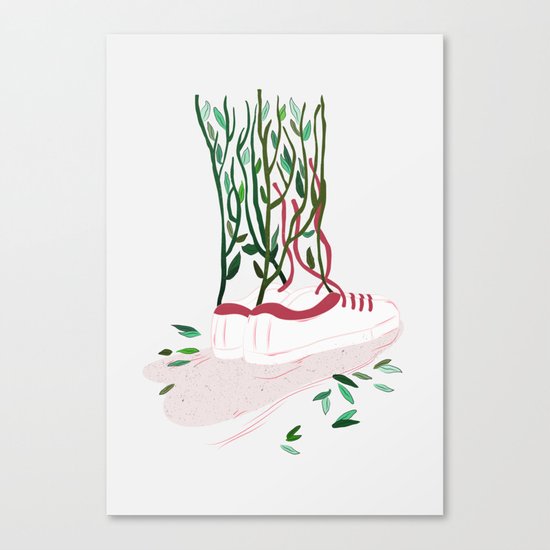 Shoes and Branches Canvas Print