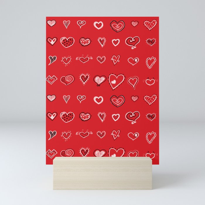Hearts Mini Art Print