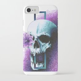 Teal Skull iPhone Case