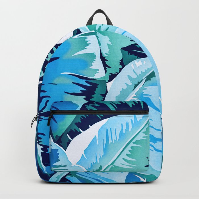 Banana leaf grandeur - aqua Backpack