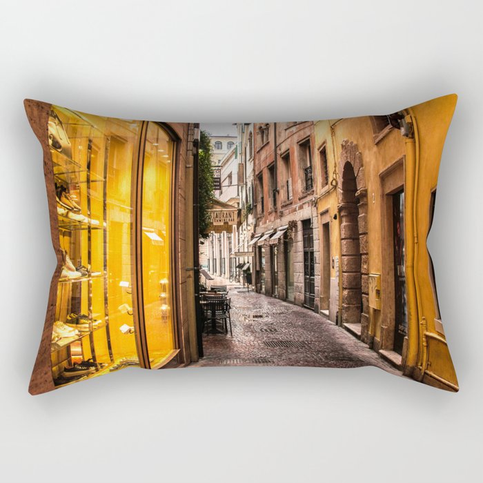 Walking along Verona Rectangular Pillow