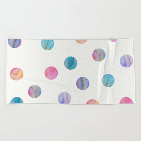 Marble Polka Dots Beach Towel