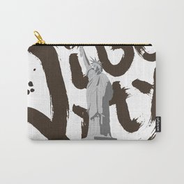 Calligraphy_LIBERTY_STATUE_e01 Carry-All Pouch | Manhattan, City, Travel, Journey, Typography, Writing, Calligraphy, Word, Brushwriting, Graphicdesign 