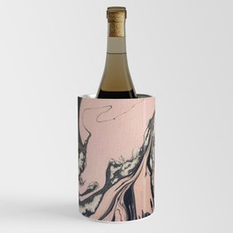 Pink and black marbled paper Wine Chiller