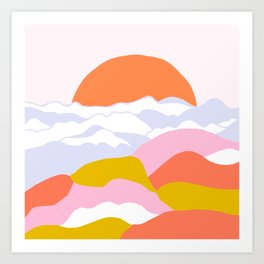 above the clouds Art Print