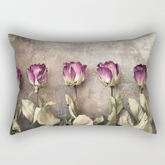 Five dried roses Rectangular Pillow