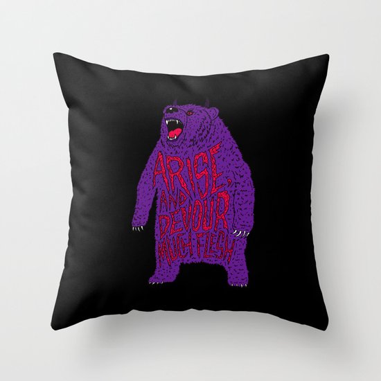 Arise and Devour Much Flesh Throw Pillow