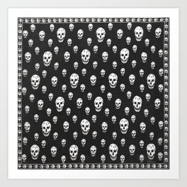 skull pillow alexander mcqueen Art Print
