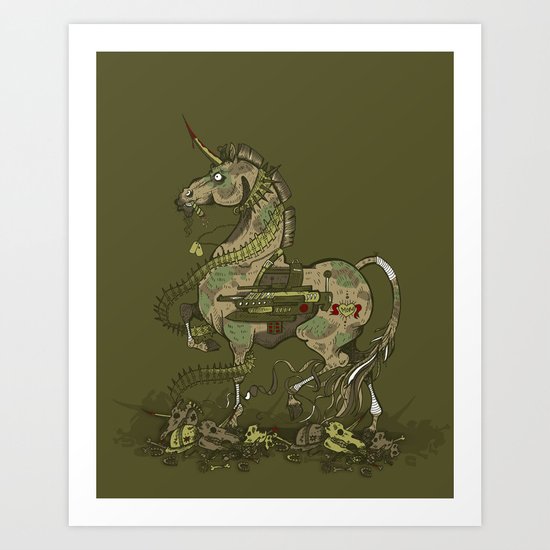 Unicorn of War Art Print