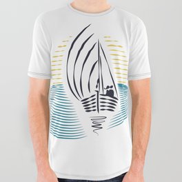 Romantic Boat Ride All Over Graphic Tee