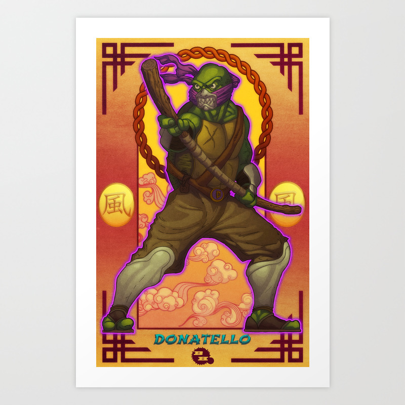 Donatello Teenage Mutant Ninja Turtles Tmnt Art Print By Brian Hollins Art Society6