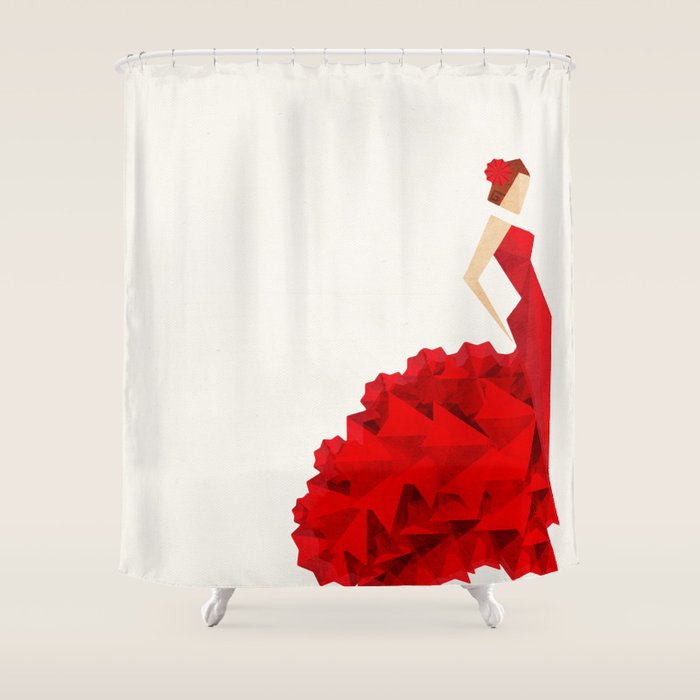 The Dancer (Flamenco) Shower Curtain by VessDSign Society6