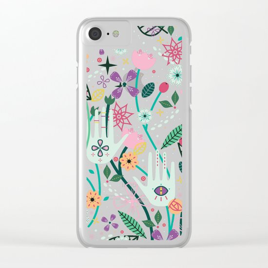 Botanical Hands Clear iPhone Case