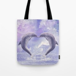 Dolphins Kisses Tote Bag