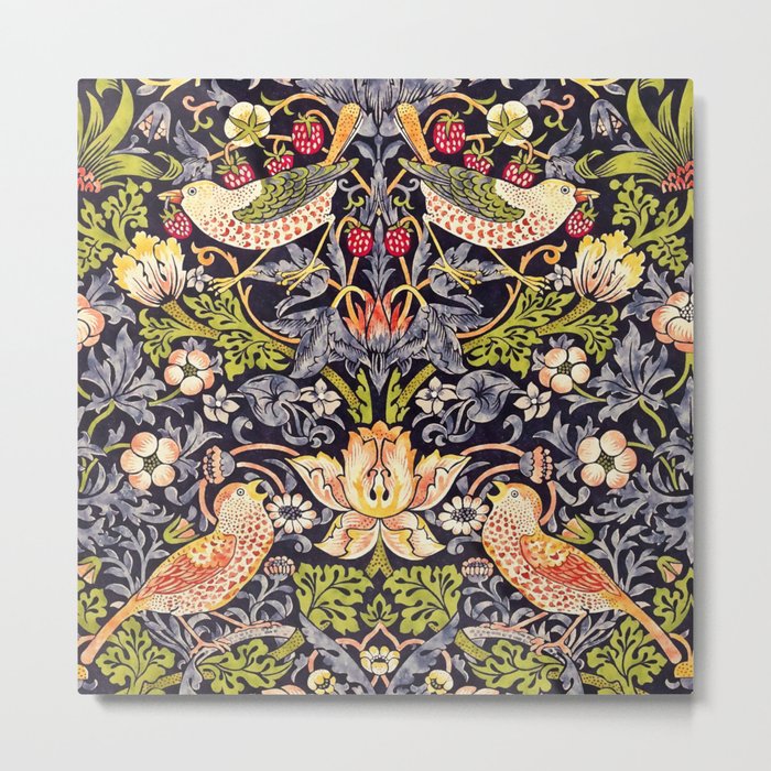 William Morris Strawberry Thief Art Nouveau Painting Metal Print By Artgallery Society6