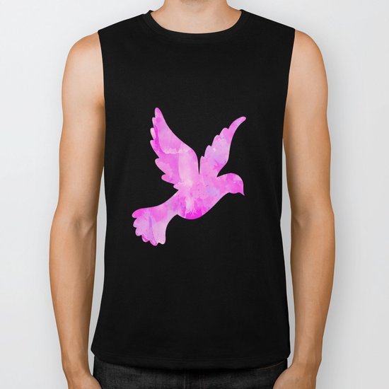 Abstract Flying Dove Biker Tank
