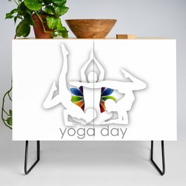 Yoga meditation Chakra or aura colors ayurvedic spiritual wellness Credenza