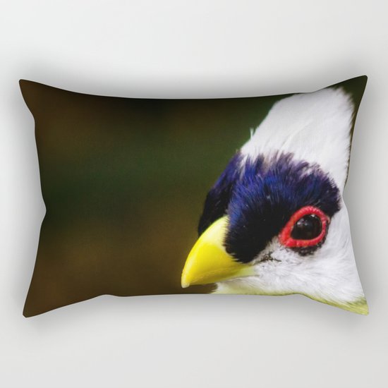 White Crested Turaco Rectangular Pillow