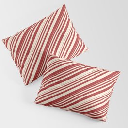 [ Thumbnail: Brown & Beige Colored Lined Pattern Pillow Sham ]